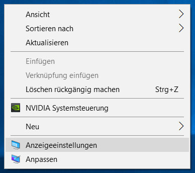 Windows-10-anzeigeeinstellungen