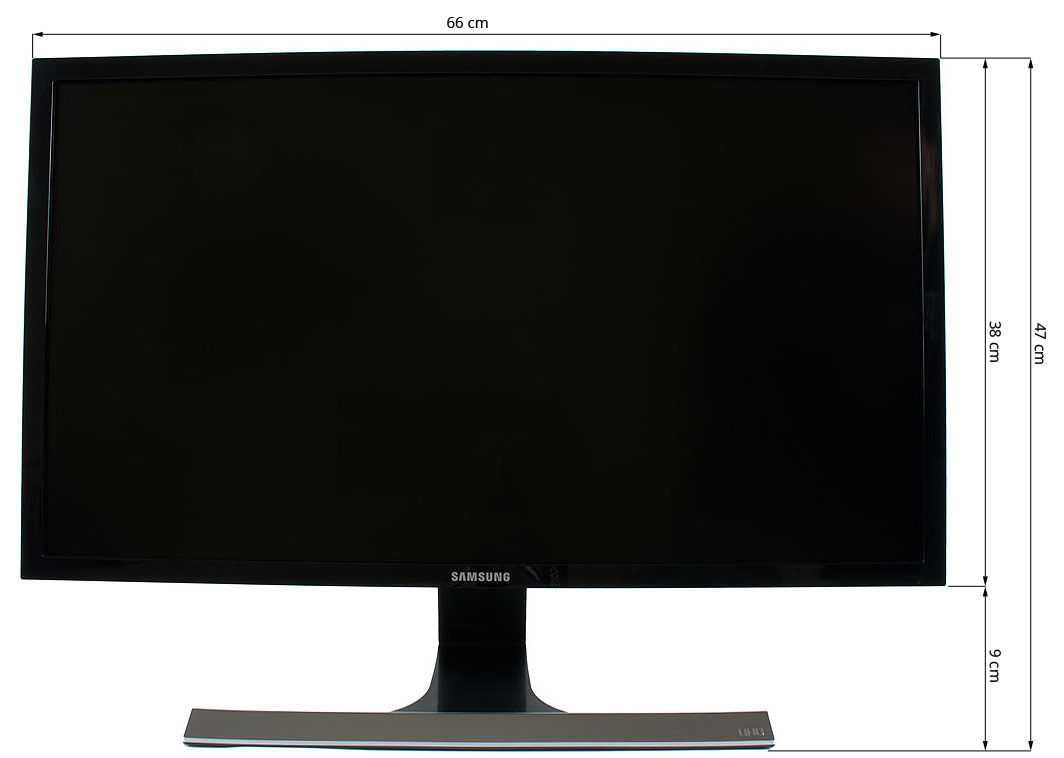 Samsung-U28E590D-Front-Abmessungen